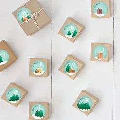 Adventskalender Aufkleber Zahlen "Weihnachtsstadt"