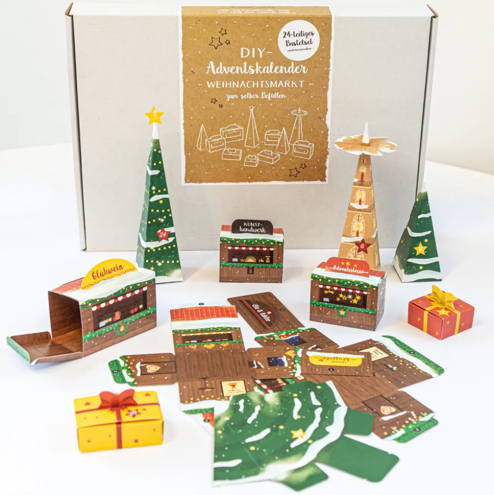 Adventskalender zum Befüllen "Weihnachtsmarkt"