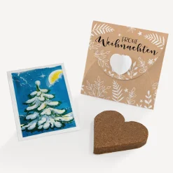 Anzuchtset Weihnachtsbaum oder Klee mit Herz 