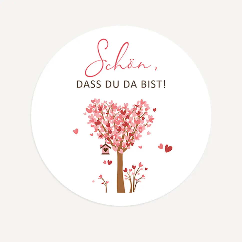 Aufkleber "Baum Herzen"