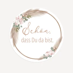 Aufkleber "Boho Pampas"
