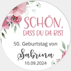 Aufkleber Geburtstag Bohemian Summer