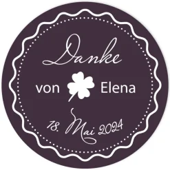 Aufkleber Geburtstag Danke