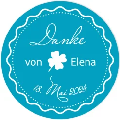 Aufkleber Geburtstag Danke