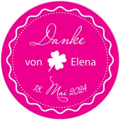 Aufkleber Geburtstag Danke