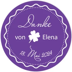 Aufkleber Geburtstag Danke