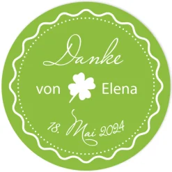 Aufkleber Geburtstag Danke