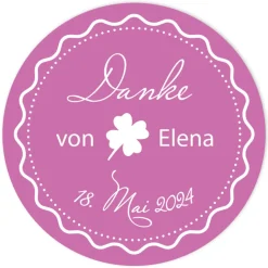 Aufkleber Geburtstag Danke