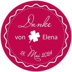 Aufkleber Geburtstag Danke