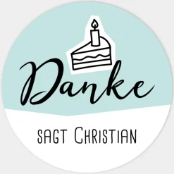 Aufkleber Geburtstag Doodle