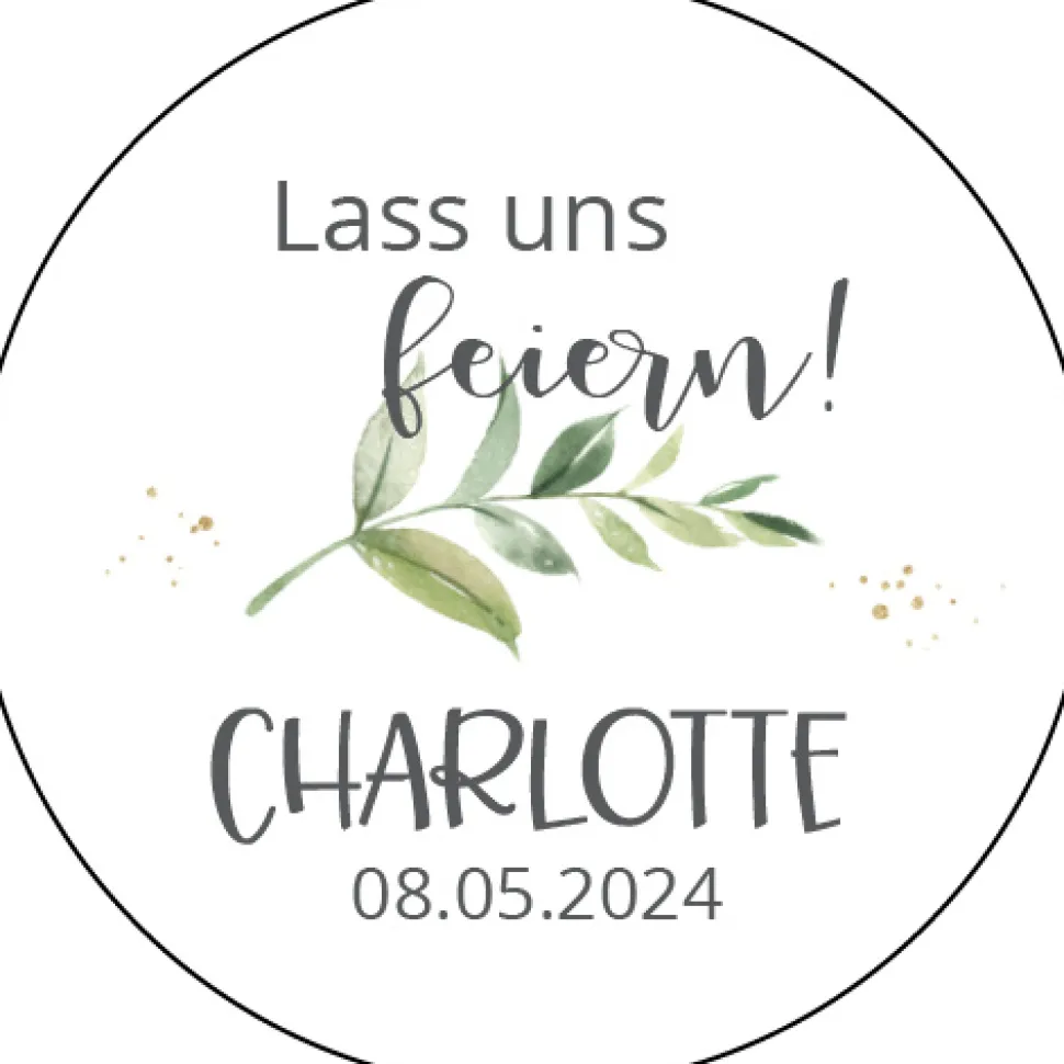 Aufkleber Geburtstag Green Magic