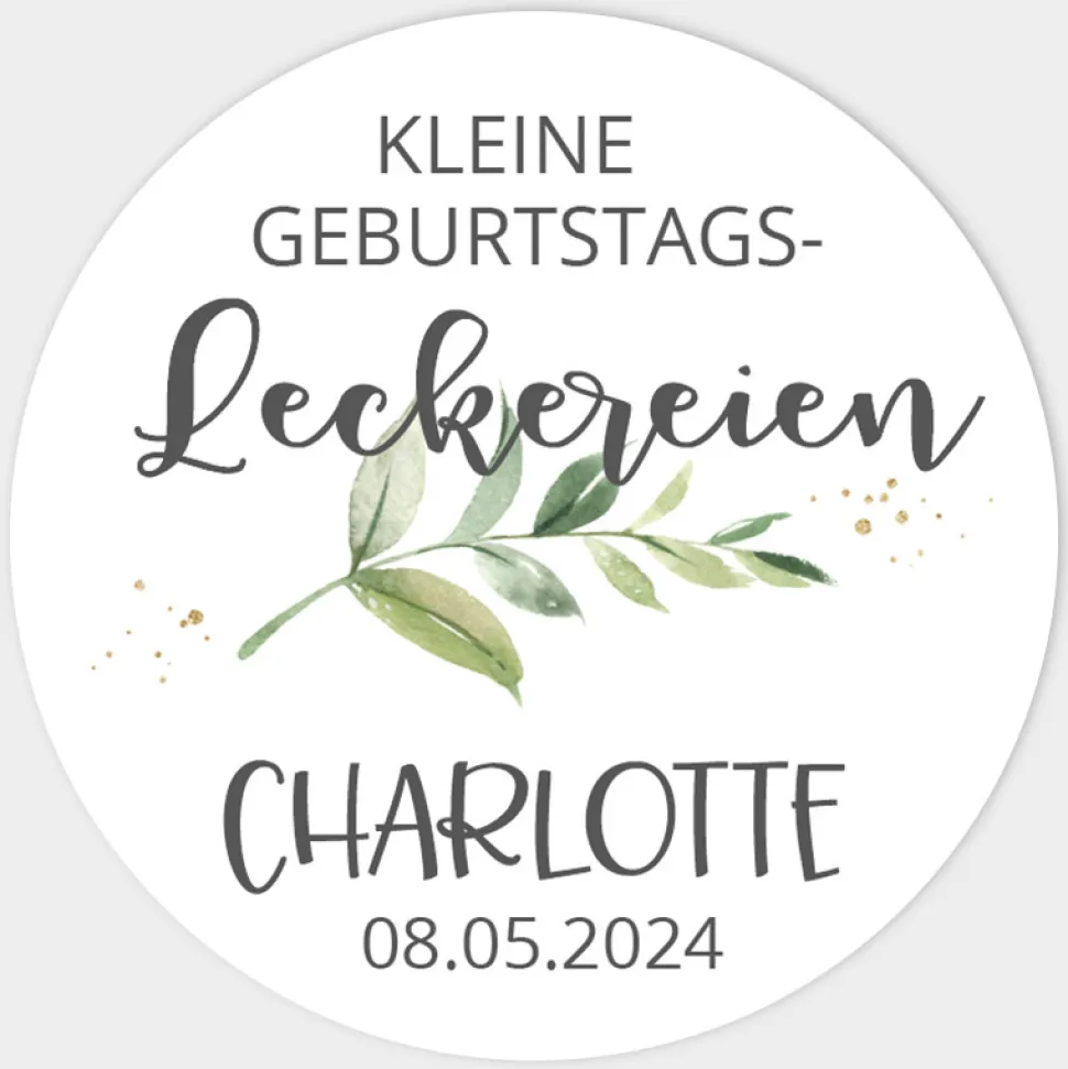 Aufkleber Geburtstag Green Magic