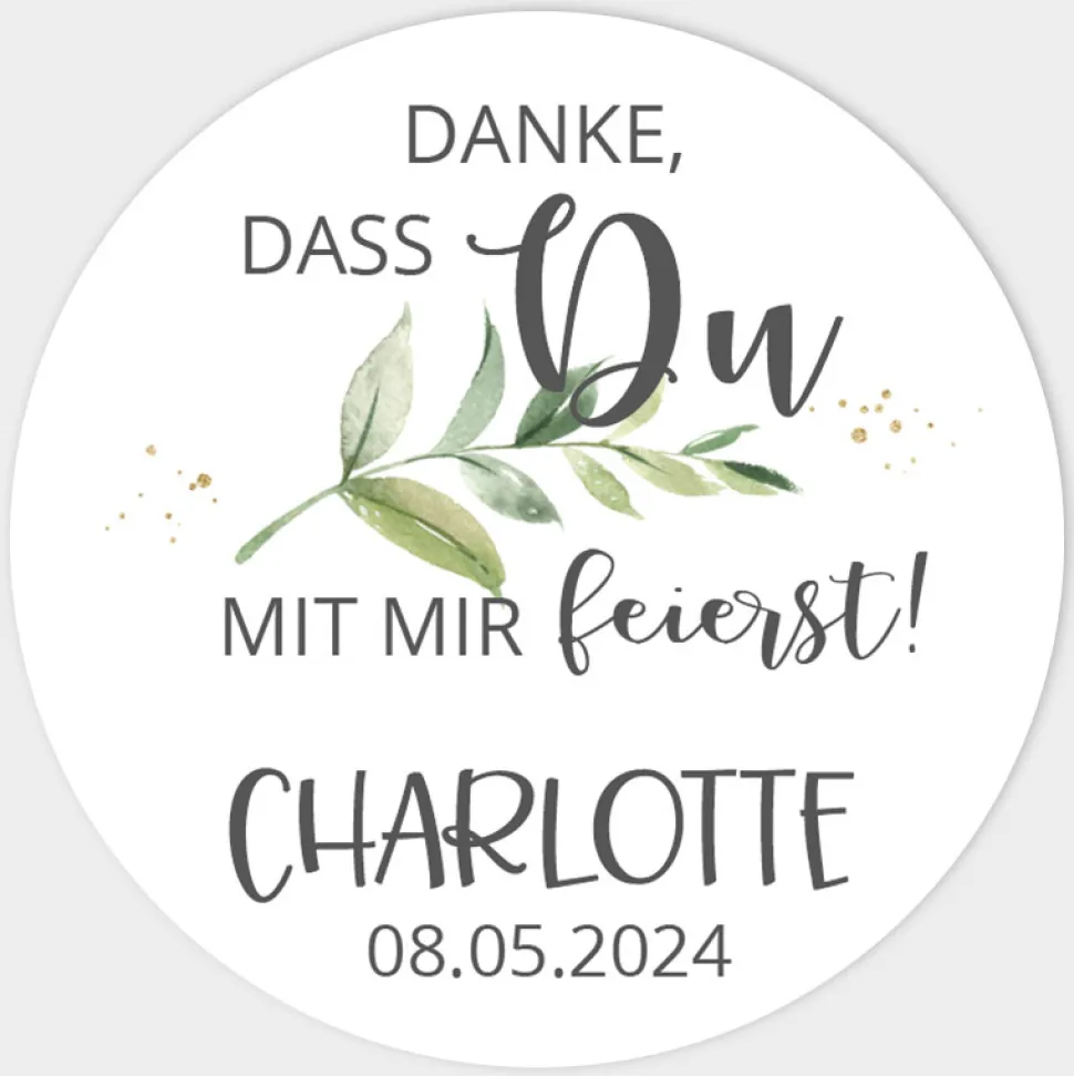 Aufkleber Geburtstag Green Magic