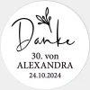 Aufkleber Geburtstag Kalligrafie