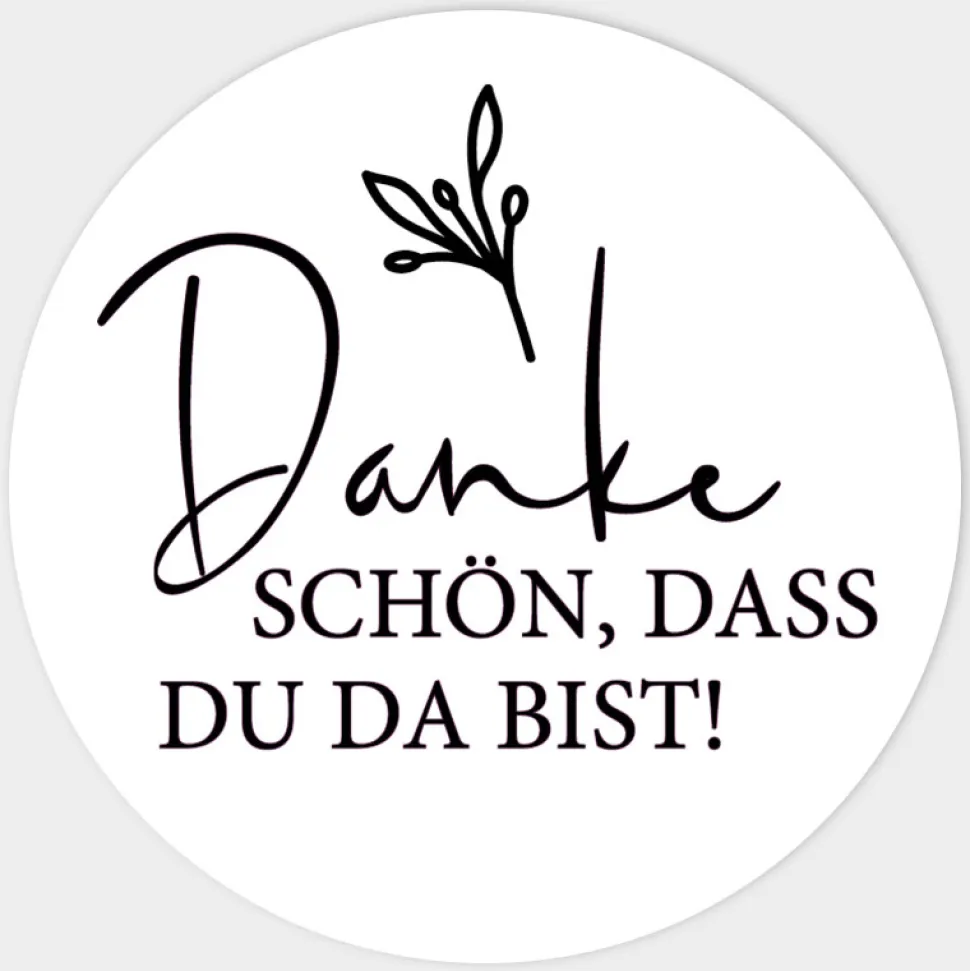 Aufkleber Geburtstag Kalligrafie