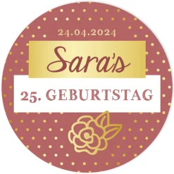 Aufkleber Geburtstag Punkte