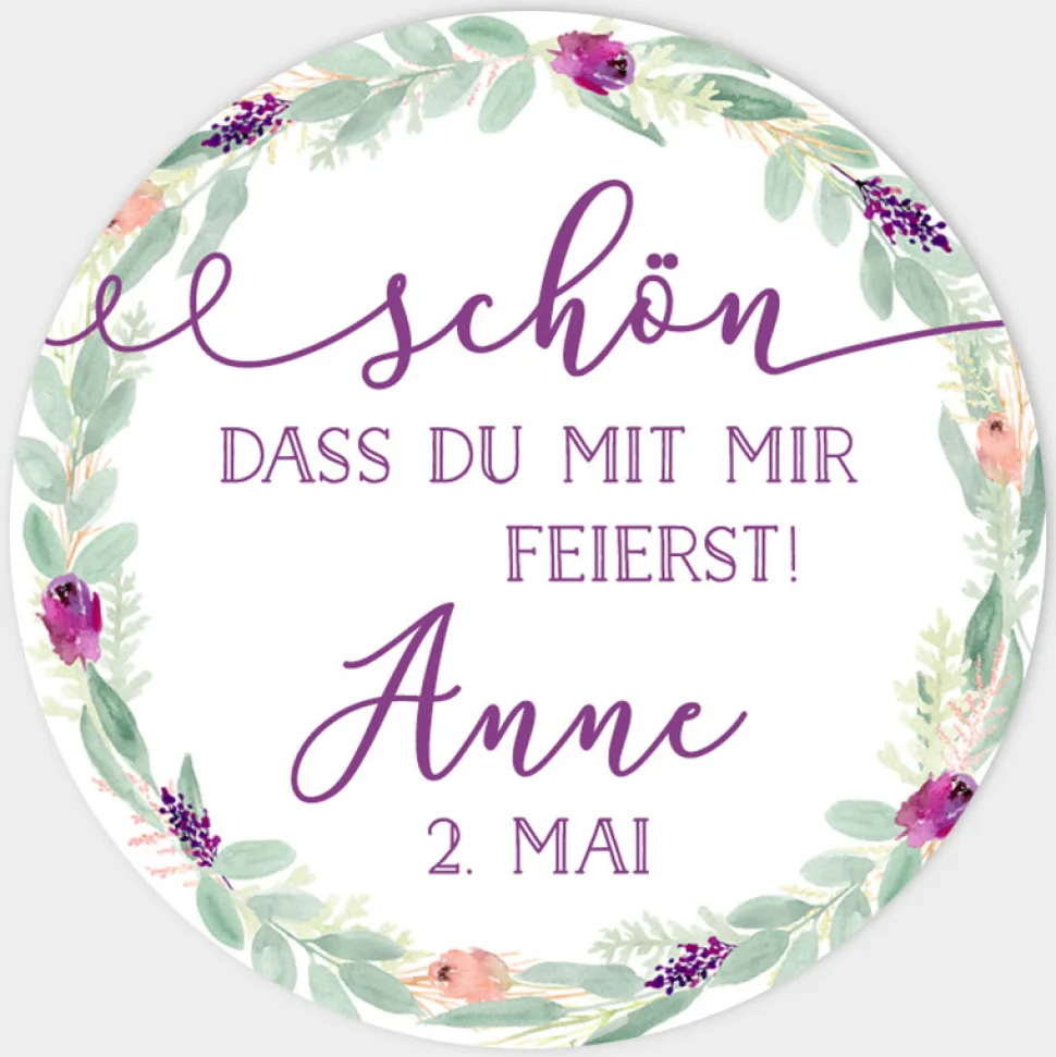 Aufkleber Geburtstag Schön