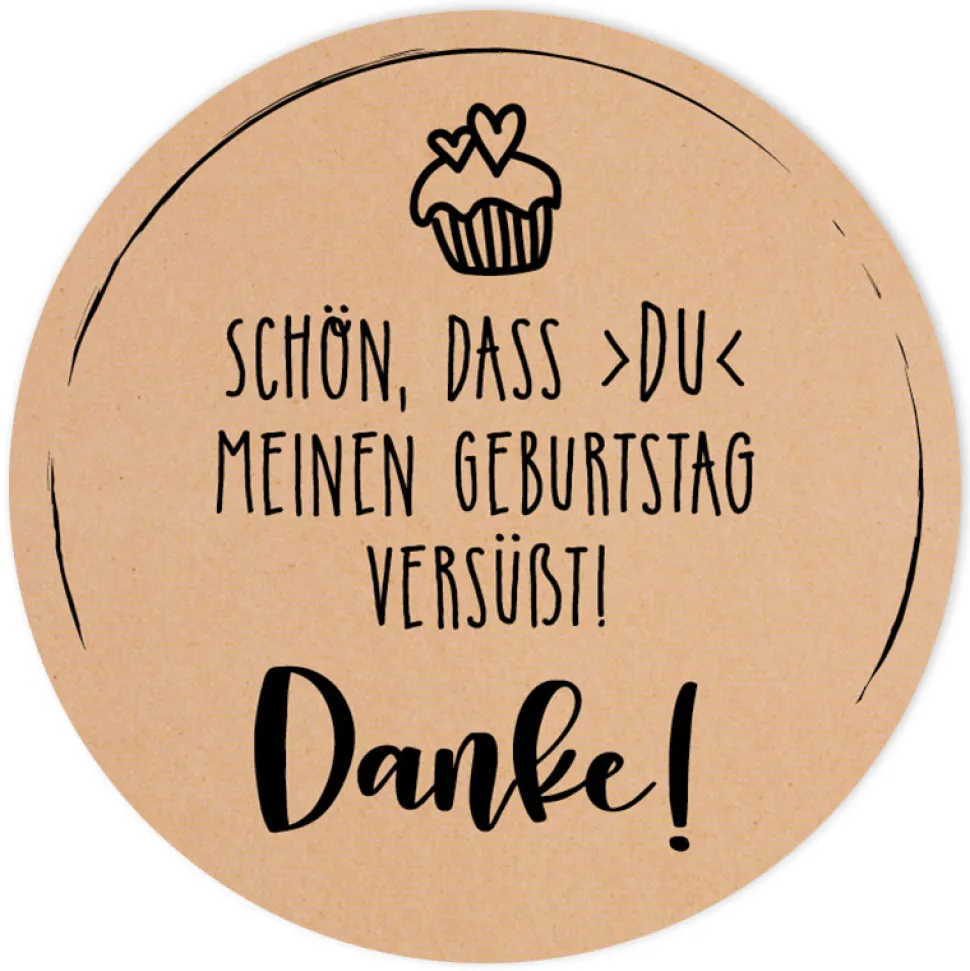 Aufkleber Geburtstag Törtchen