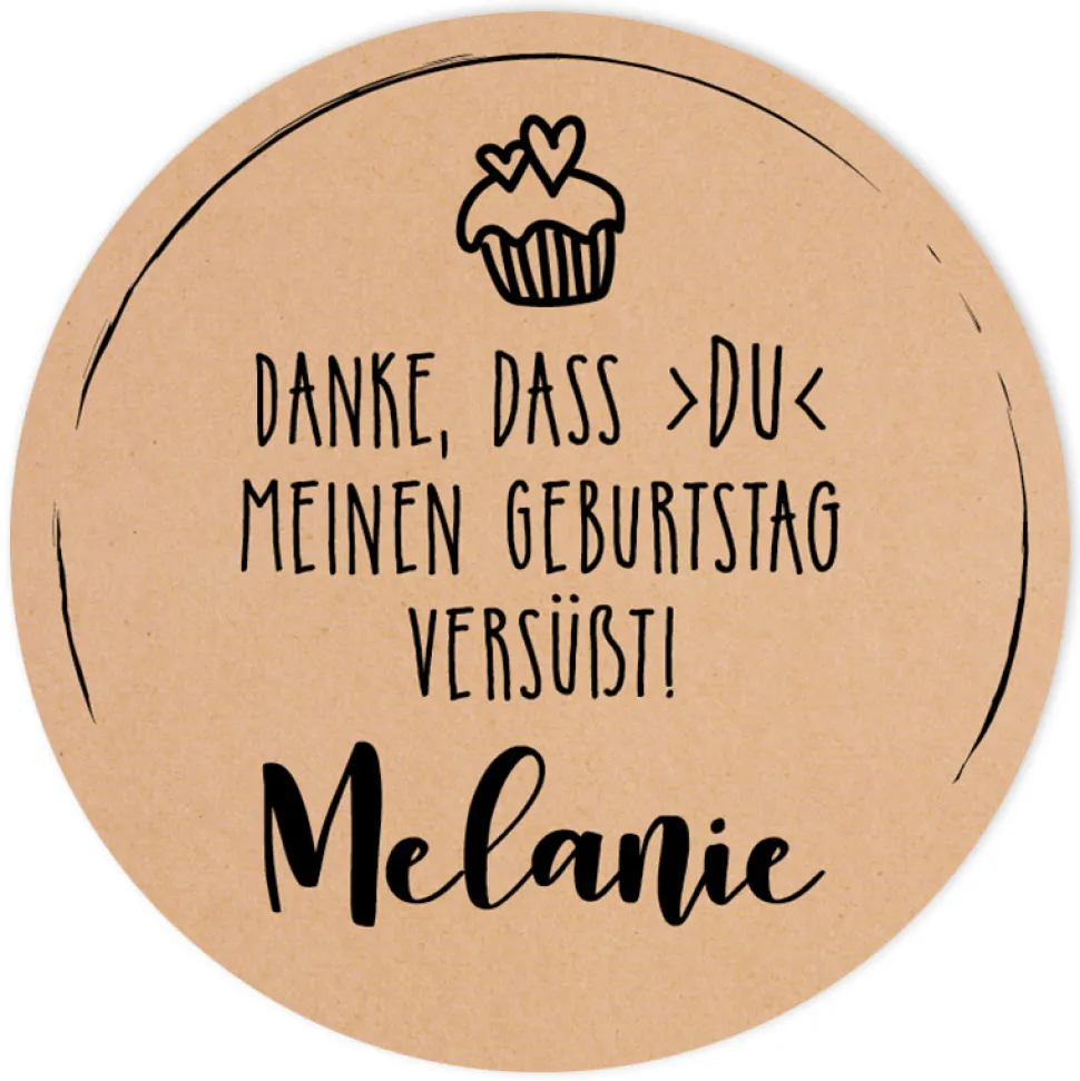 Aufkleber Geburtstag Törtchen