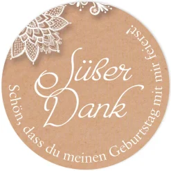 Aufkleber Geburtstag Vintage Spitze
