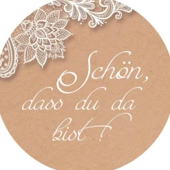 Aufkleber Geburtstag Vintage Spitze