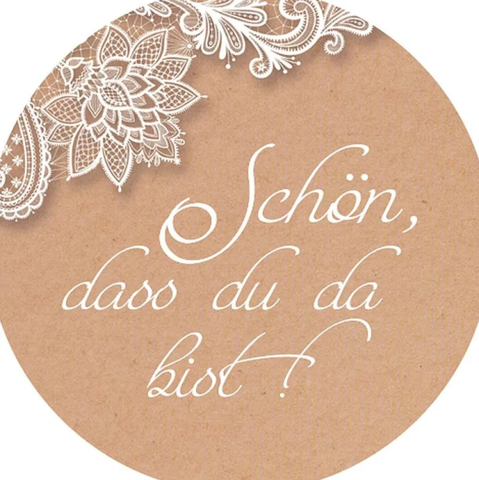 Aufkleber Geburtstag Vintage Spitze