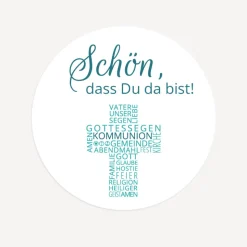 Aufkleber Kommunion Junge "Kreuz Modern"