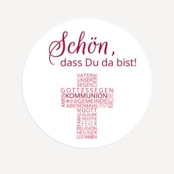 Aufkleber Kommunion Mädchen "Kreuz Modern"