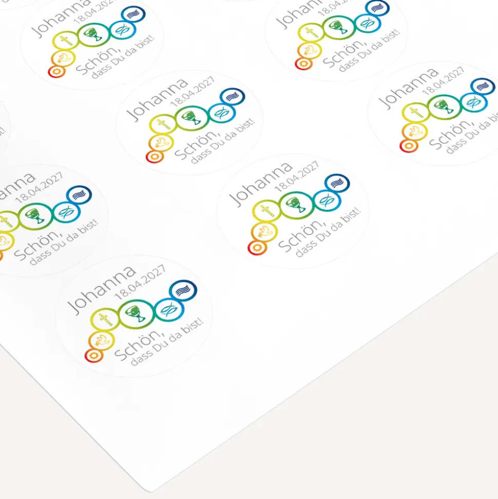 Aufkleber "Regenbogen Symbole"