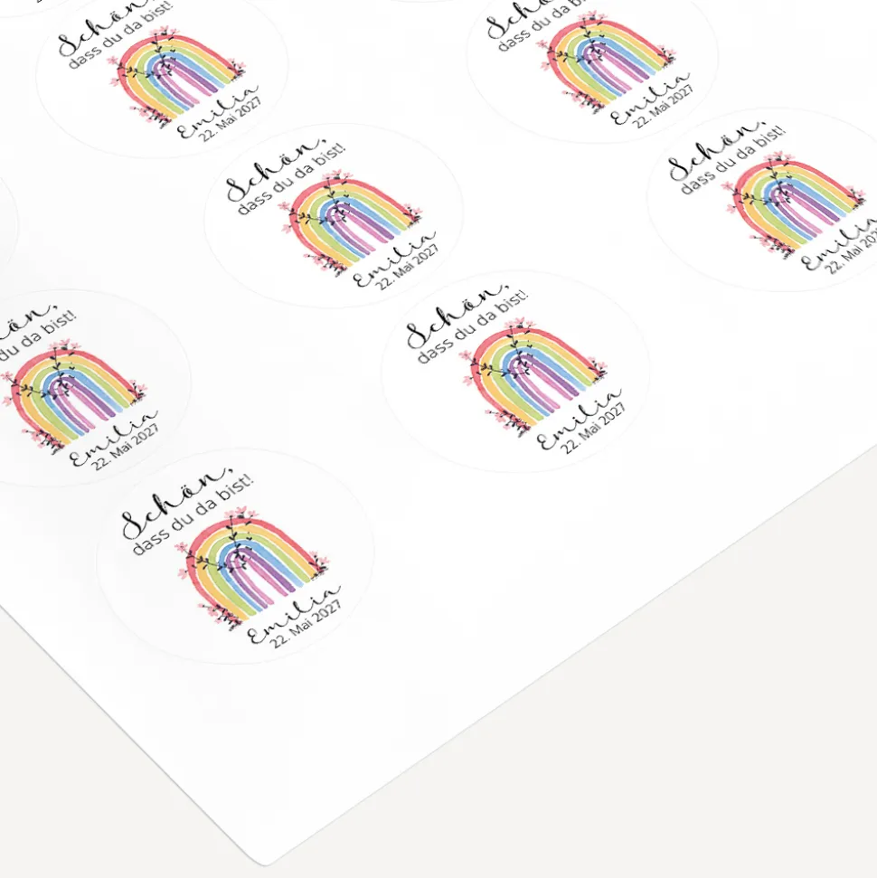 Aufkleber "Regenbogen Vintage"