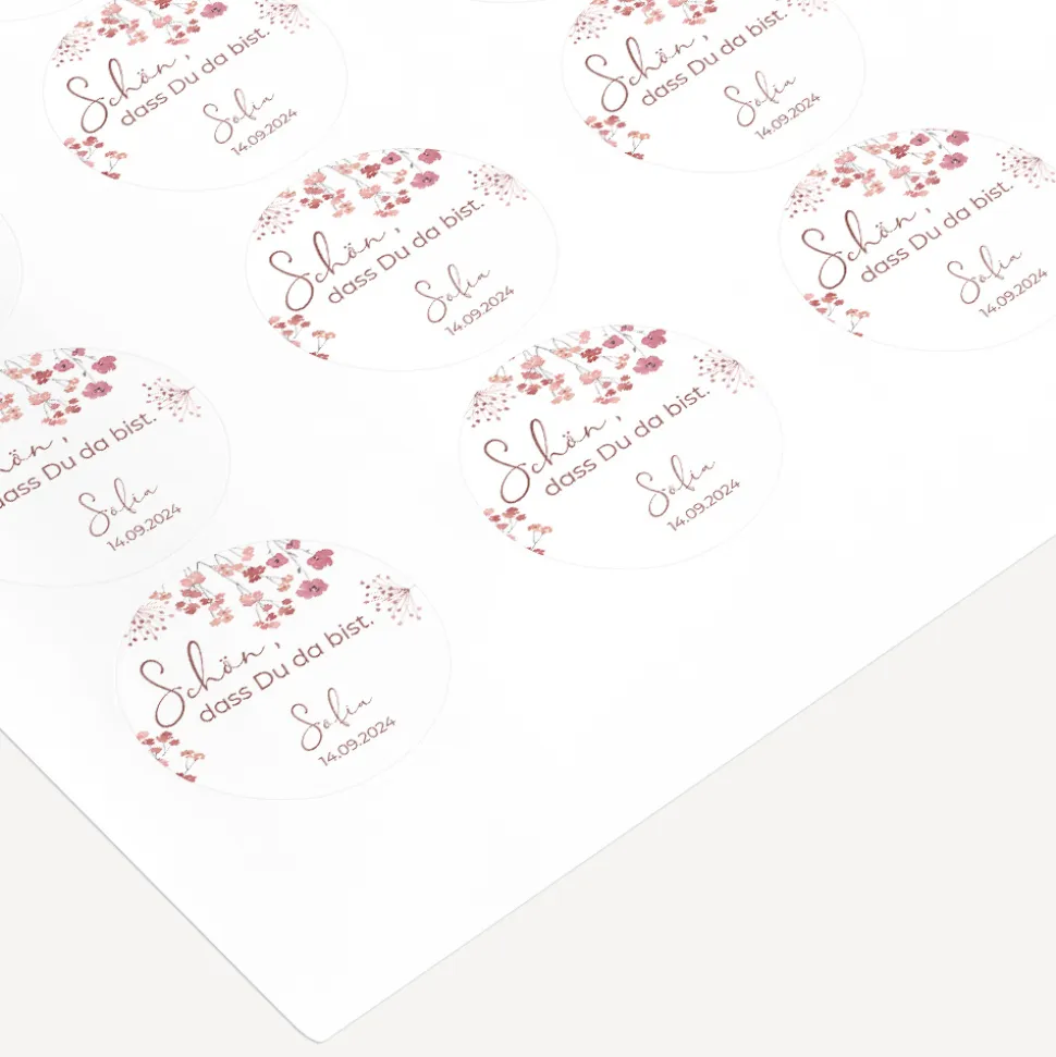 Aufkleber "Trockenblumen Blush"