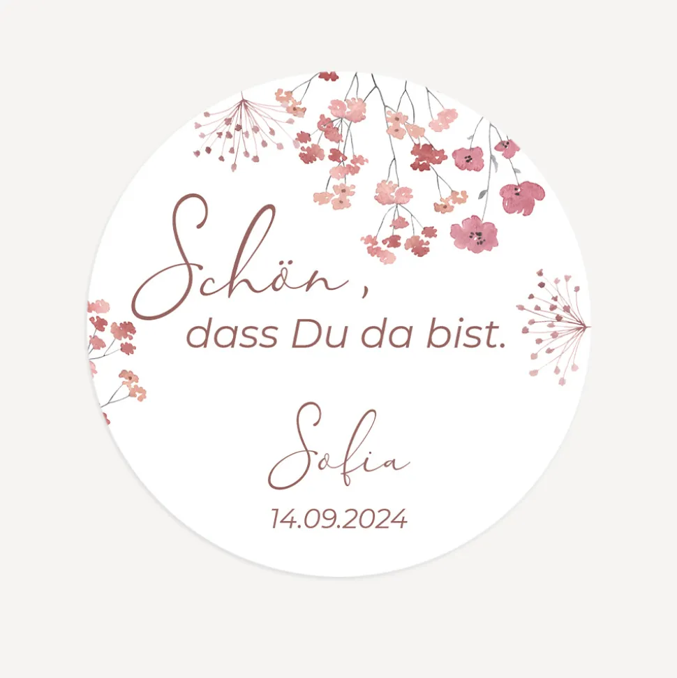 Aufkleber "Trockenblumen Blush"