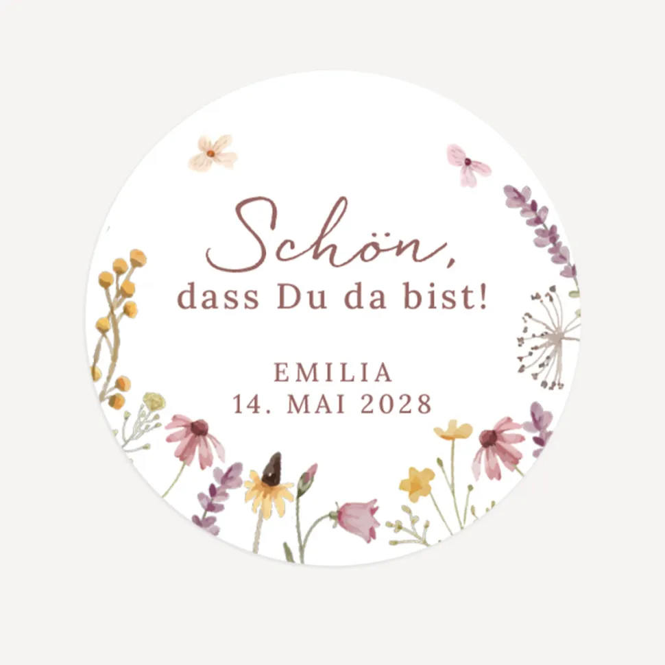Aufkleber "Wildromantische Blüten"