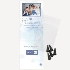 Aufsteller + Tütchen "Schneeflocken" mit 5 Crottendorfer Räucherkerzen "Weihrauch"