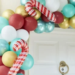 Ballongirlande Weihnachten bunt "Zuckerstangen" 240 tlg.