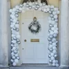Ballongirlande Weihnachten silber-weiß "Schneeflocken" 240 tlg.