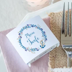 Banderole Mini Schokolade Anker mit Kranz