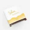 Banderole Mini Schokolade "Aquarell mit Engel gold-gelb"