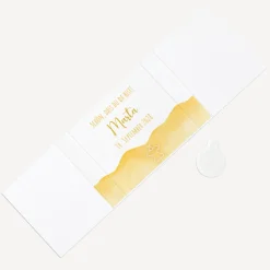 Banderole Mini Schokolade "Aquarell mit Engel gold-gelb"