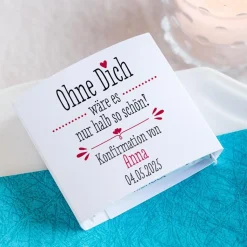 Banderole Mini Schokolade Bella personalisiert