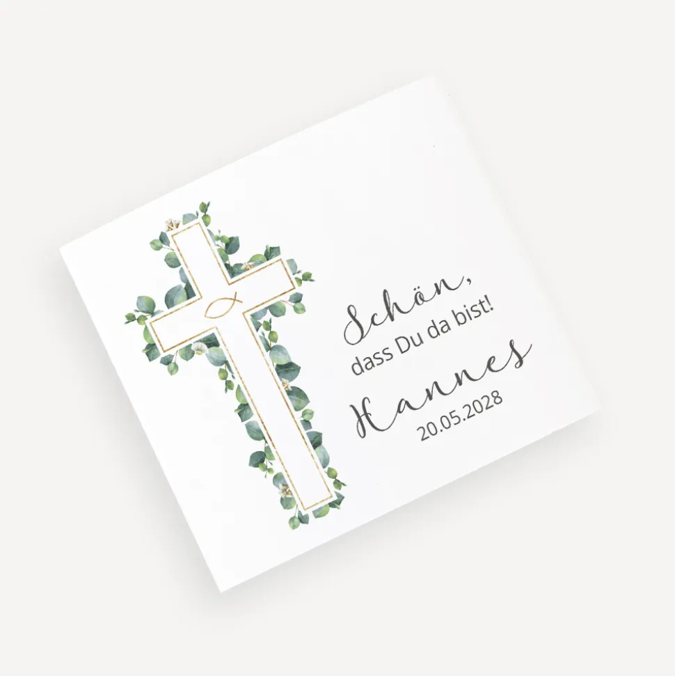Banderole Mini Schokolade "Eukalyptus Kreuz"