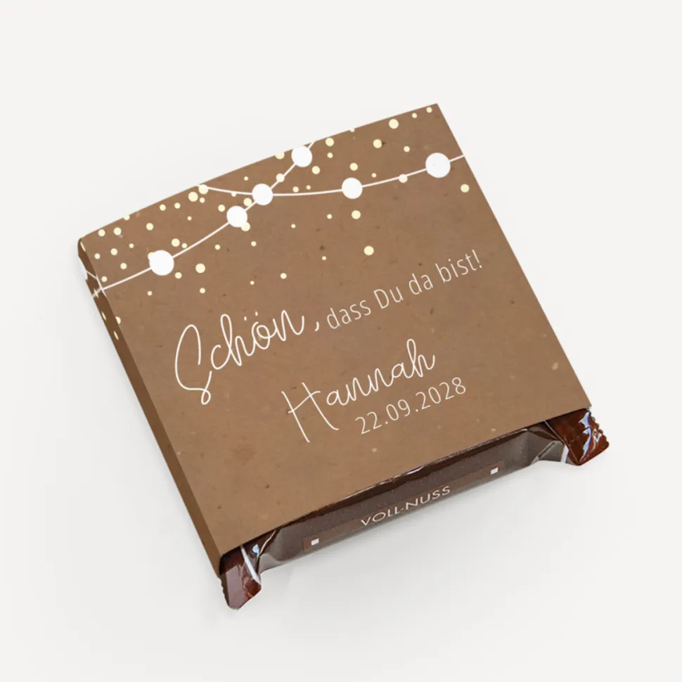 Banderole Mini Schokolade "Party Lights"