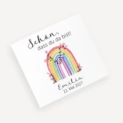 Banderole Mini Schokolade "Regenbogen Vintage"