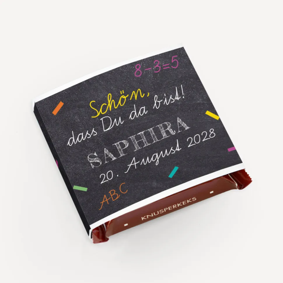 Banderole Mini Schokolade "Schulfreuden"