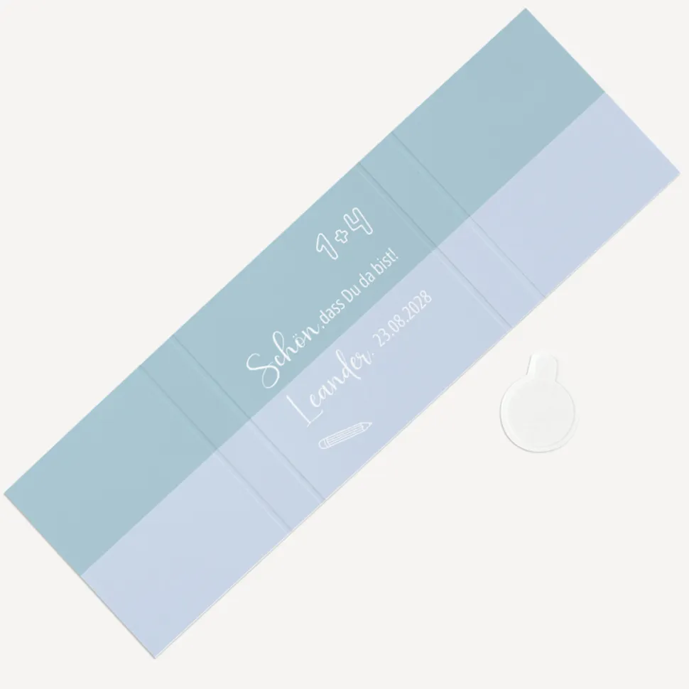 Banderole Mini Schokolade "Streifenduo"