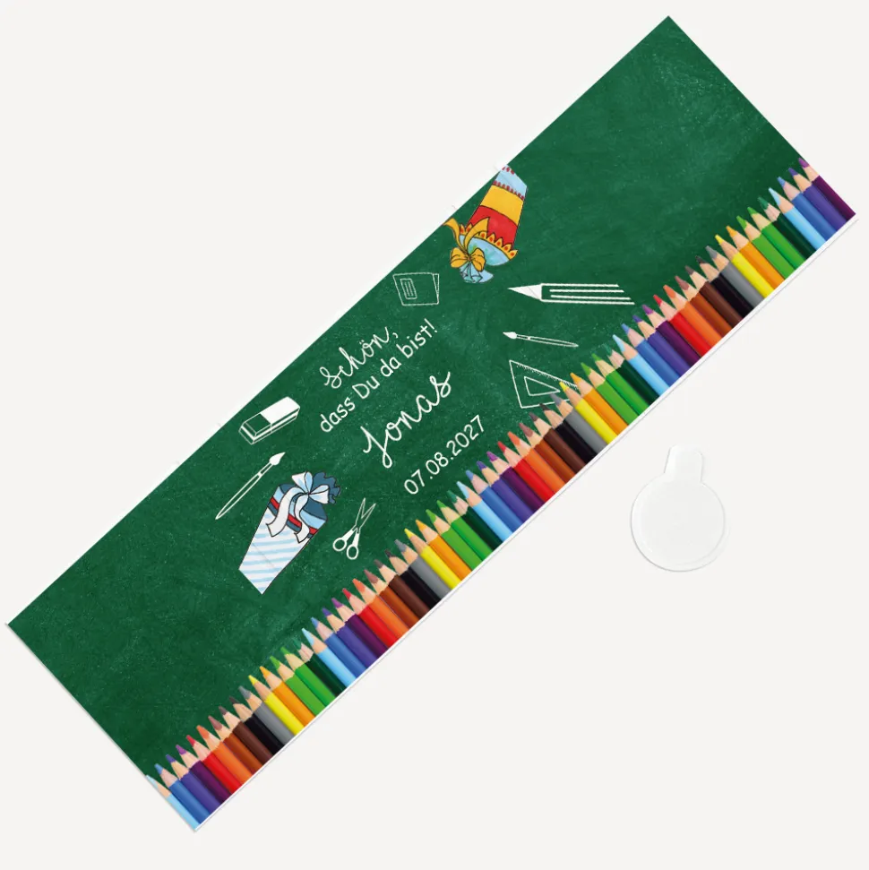 Banderole Mini Schokolade "Stifte"