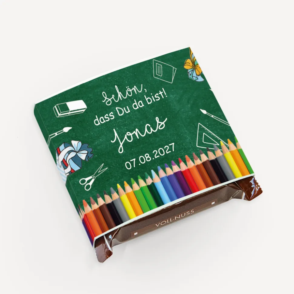 Banderole Mini Schokolade "Stifte"