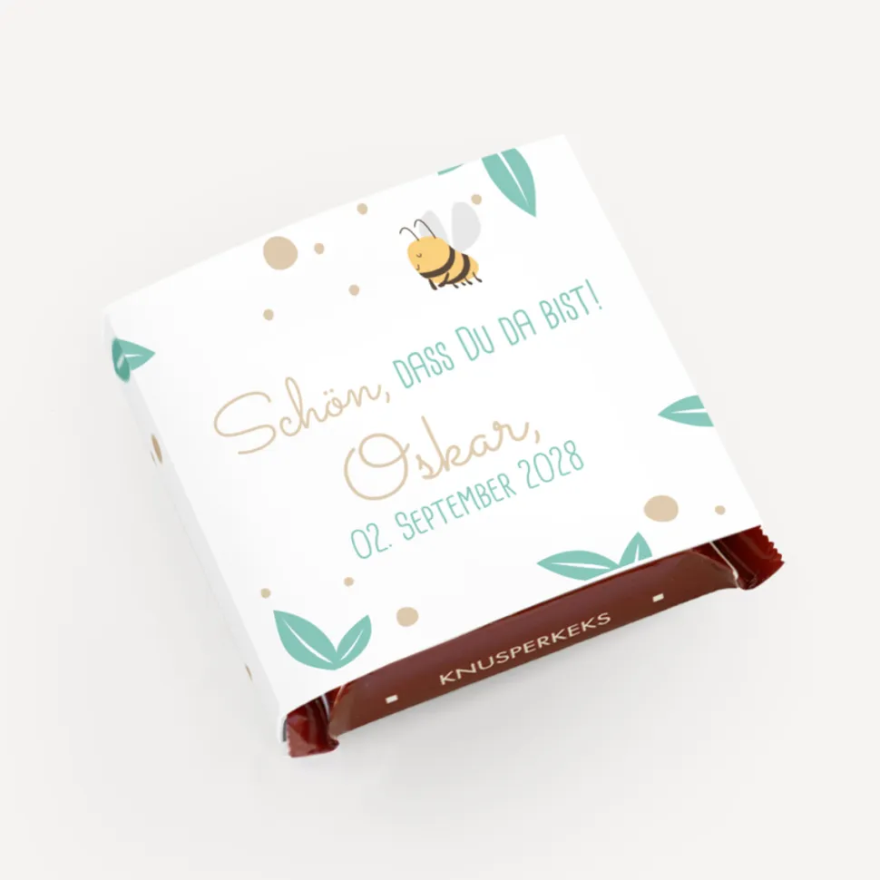Banderole Mini Schokolade "Tierische Buchstaben"