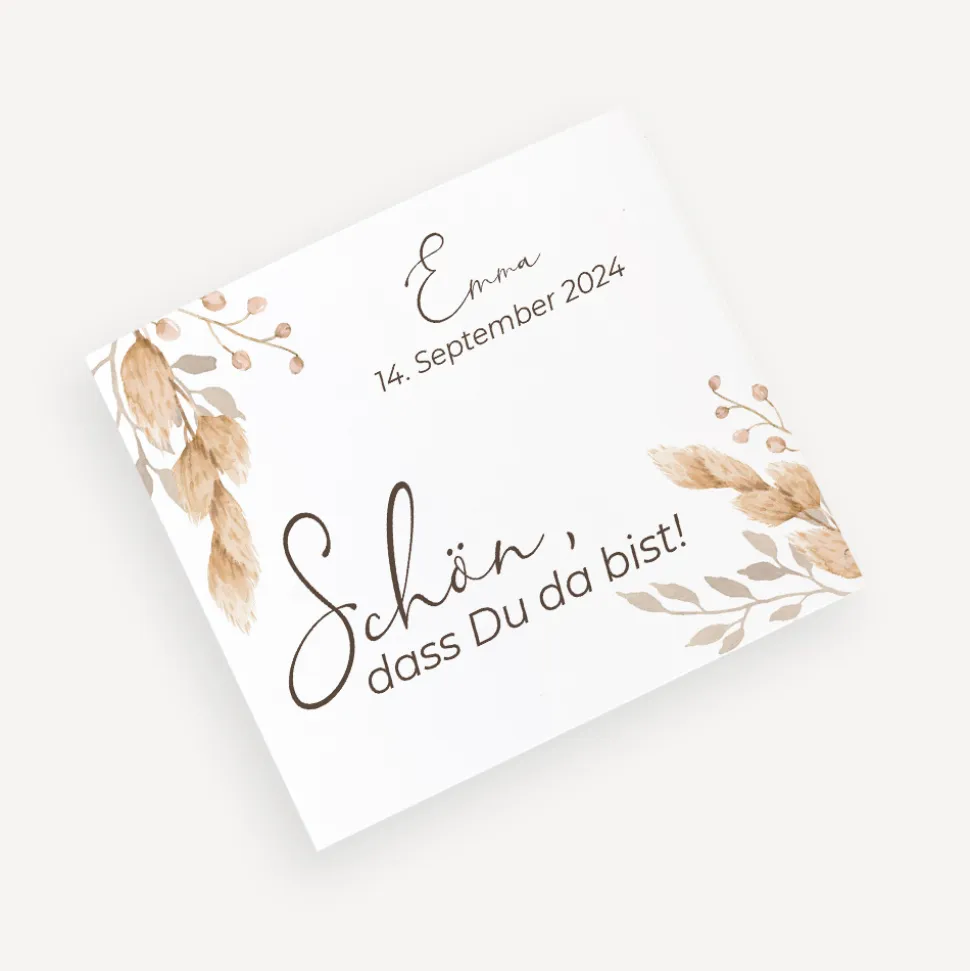 Banderole Mini Schokolade "Trockengras"