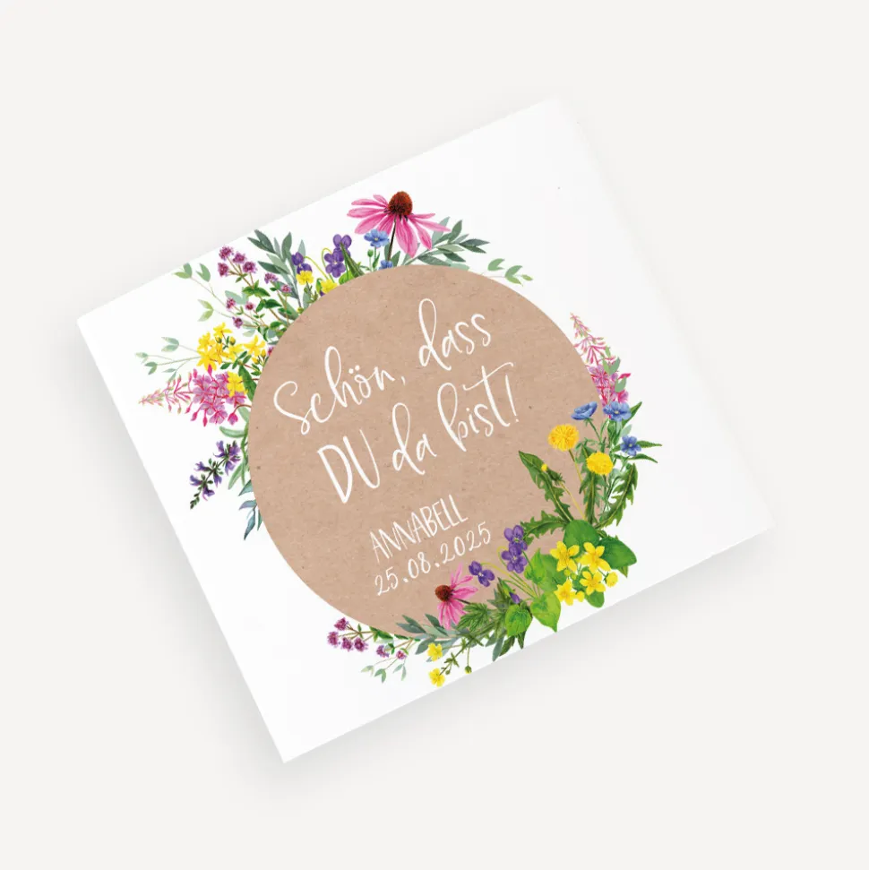 Banderole Mini Schokolade "Wildblumen"